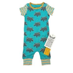 NEW Free Birdees Rhino Print Kids One Piece Romper